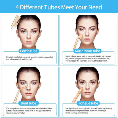 The Orivelle™ 4 in 1 High Frequency Skin Therapy / Clear Acne /Wrinkle Reducing Tool